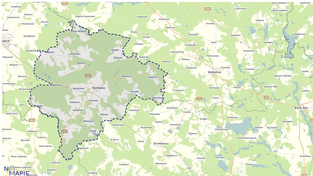 Mapa uzbrojenia terenu Tychowa